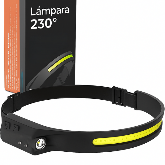 Linterna frontal LED recargable con modos múltiples e impermeabilidad IPX7