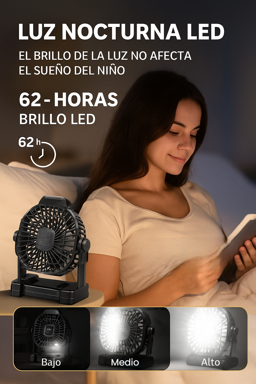 Ventilador Portátil Recargable de Camping