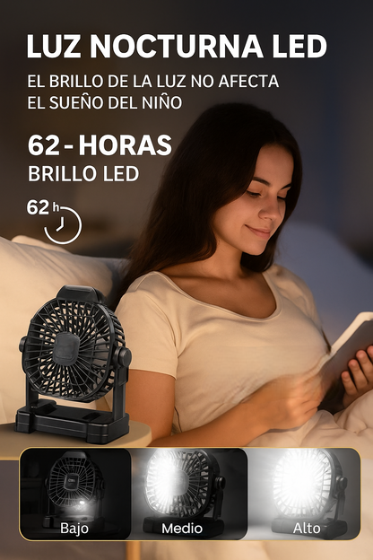 Ventilador Portátil Recargable de Camping