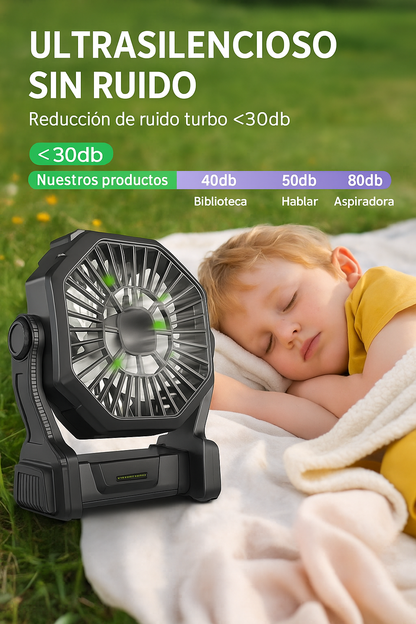 Ventilador Portátil Recargable de Camping