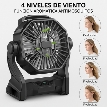 Ventilador Portátil Recargable de Camping