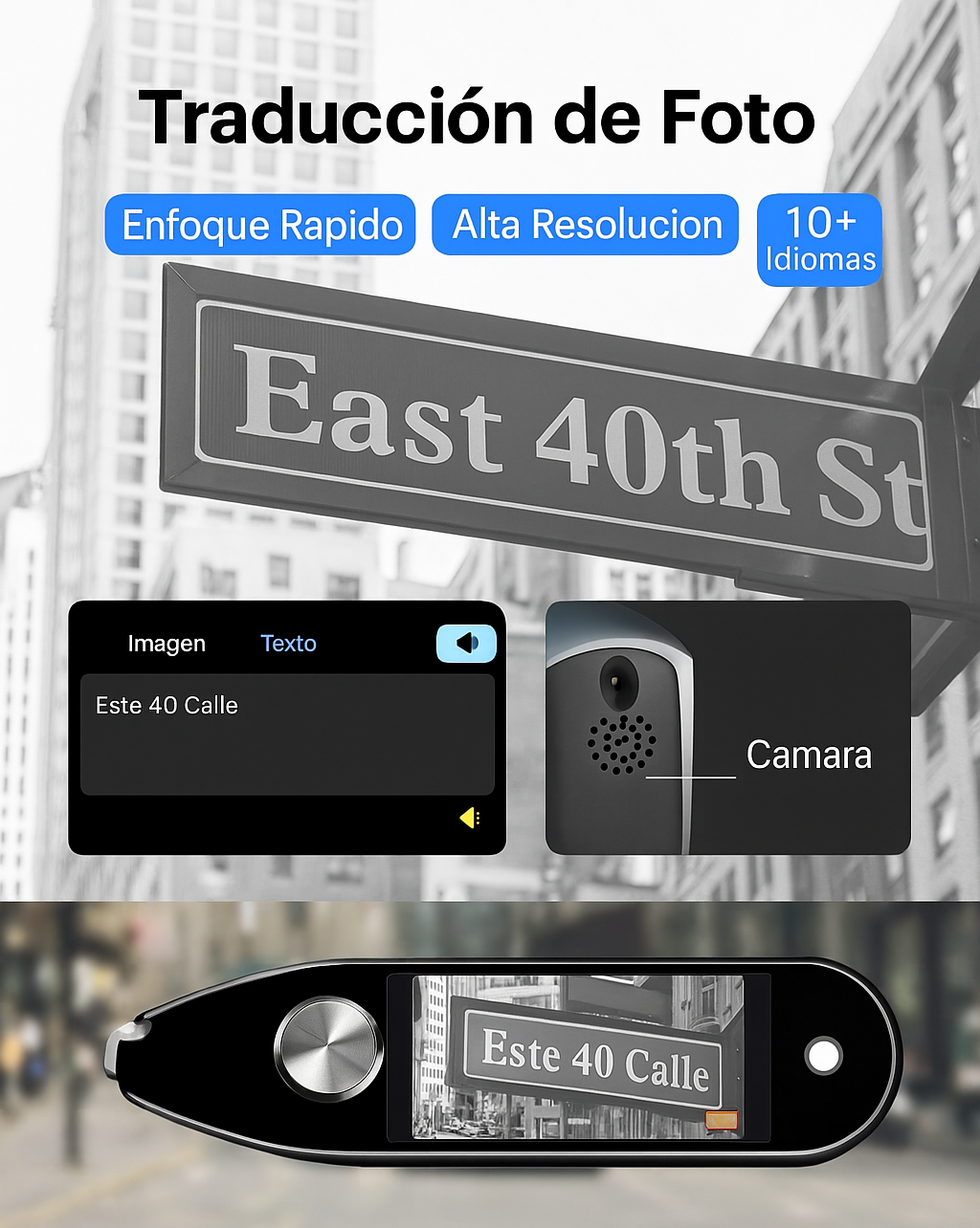Bolígrafo Lector Inteligente con Traducción y Voz
