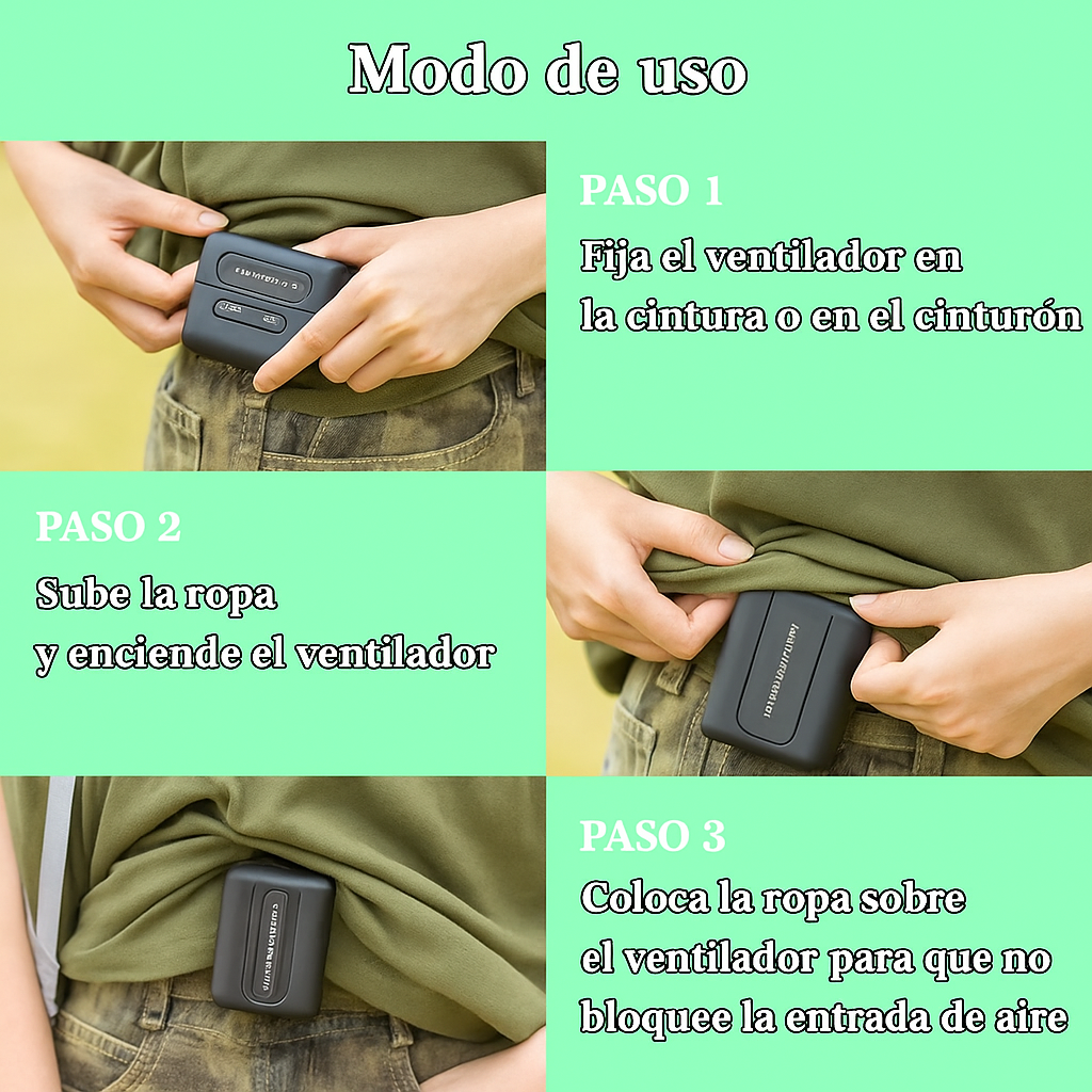 Ventilador Clip para debajo de la camisa
