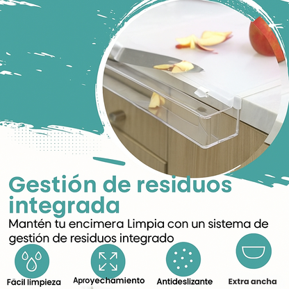 Tabla de Cortar XL Acrílica con Contenedor de Residuos