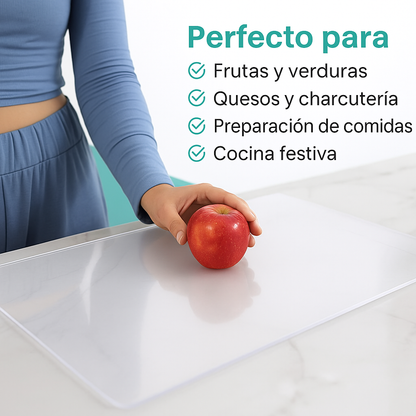 Tabla de Cortar XL Acrílica con Contenedor de Residuos