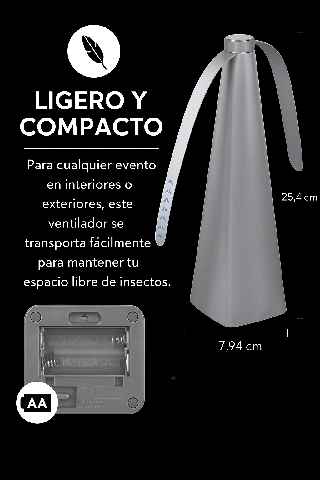 Ventilador Repelente de Insectos