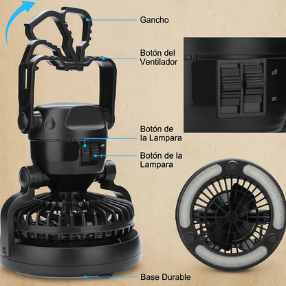 Linterna Ventilador Portátil