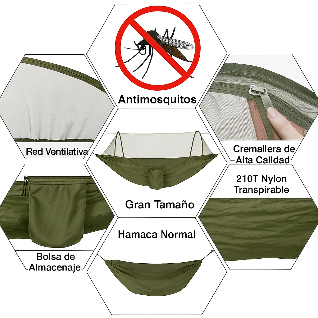 Hamaca de Camping con Mosquitero