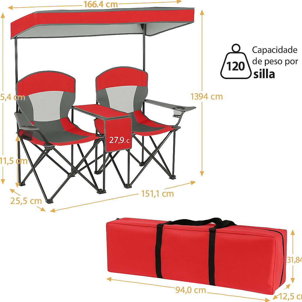 DUO CAMP –Silla plegable