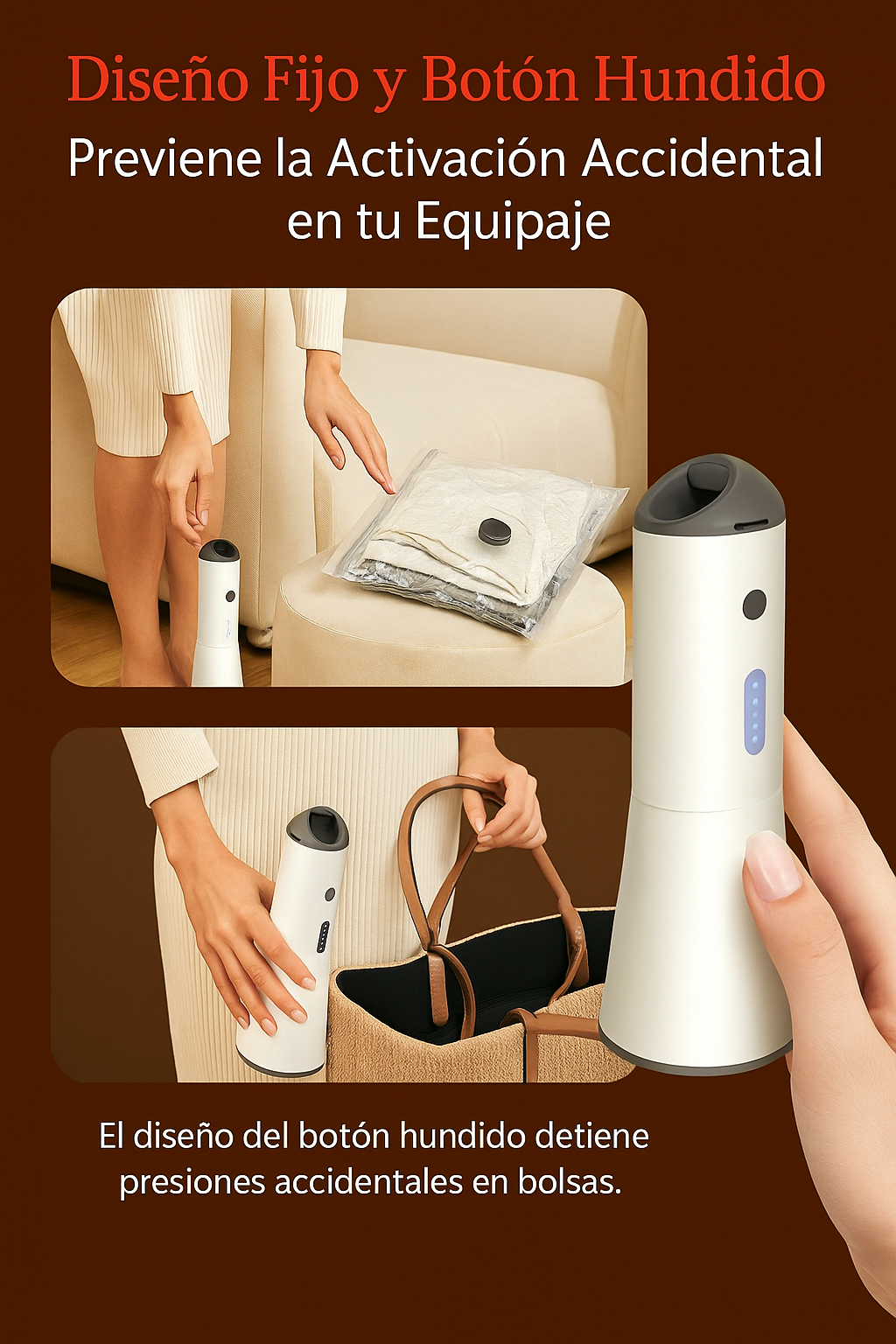 PackViaje™ – Bolsas al Vacío con Bomba Eléctrica