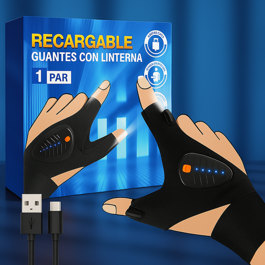 Guantes Linterna LED Recargables