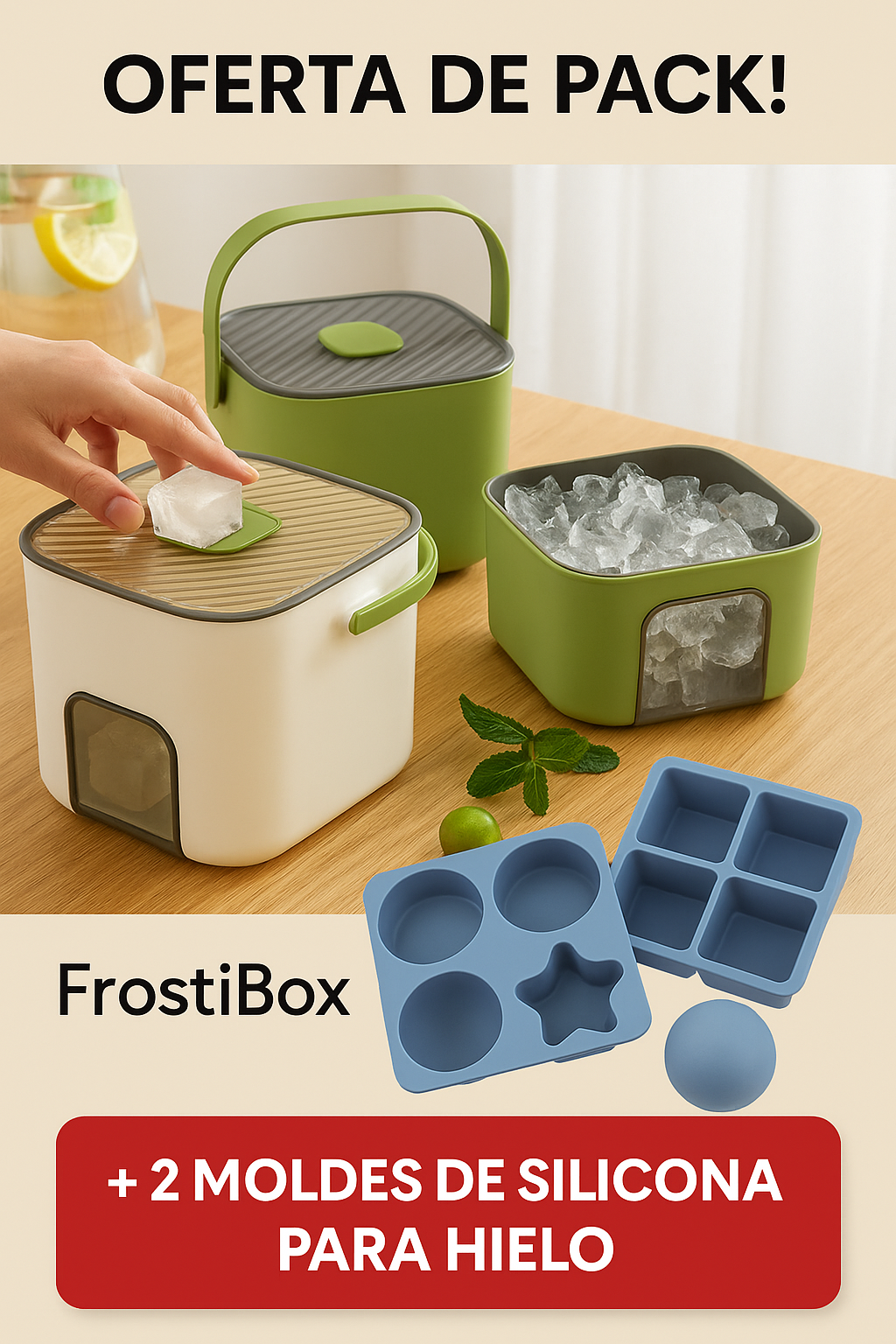 FrostiBox — La bandeja para hacer hielo