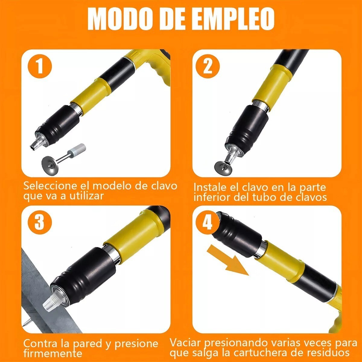 Pistola de Clavos Avanzada – Baja Emisión de Ruido, Alta Eficiencia y Fácil Mantenimiento