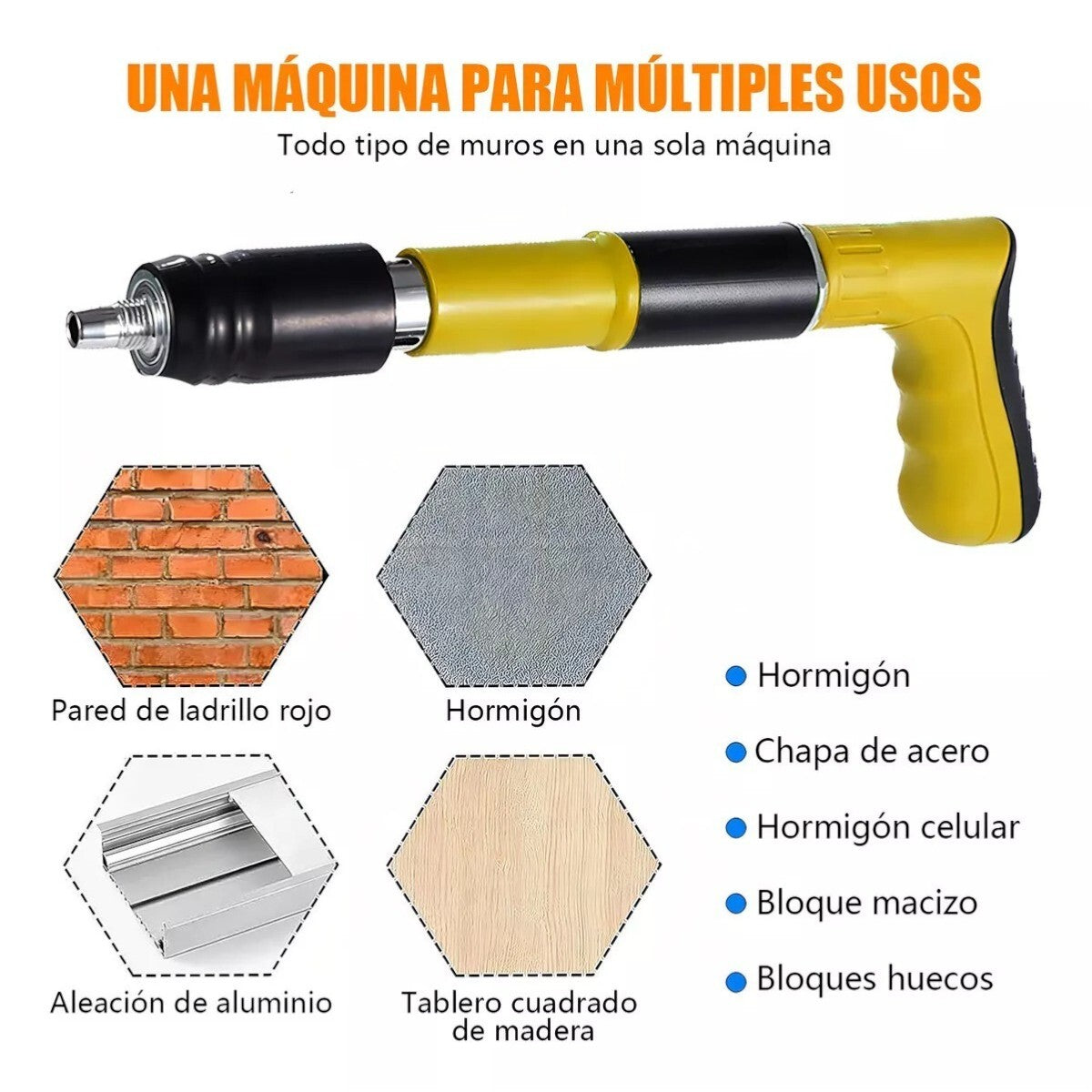 Pistola de Clavos Avanzada – Baja Emisión de Ruido, Alta Eficiencia y Fácil Mantenimiento