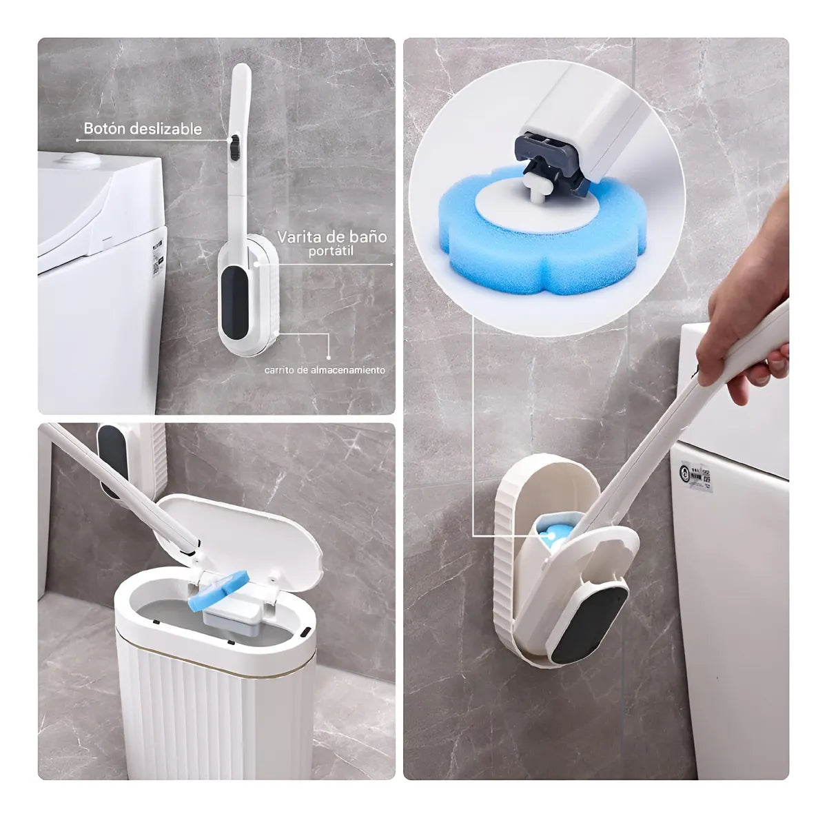Set FreshClean: Cepillo para Inodoro + Filtro de Cabellos para Ducha