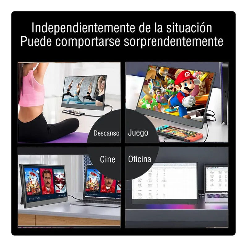 FlexiView Pro – Monitor Portátil Táctil de 15,6" para Portátil, Mac, PS5 y Raspberry Pi