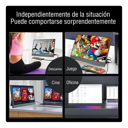 FlexiView Pro – Monitor Portátil Táctil de 15,6" para Portátil, Mac, PS5 y Raspberry Pi