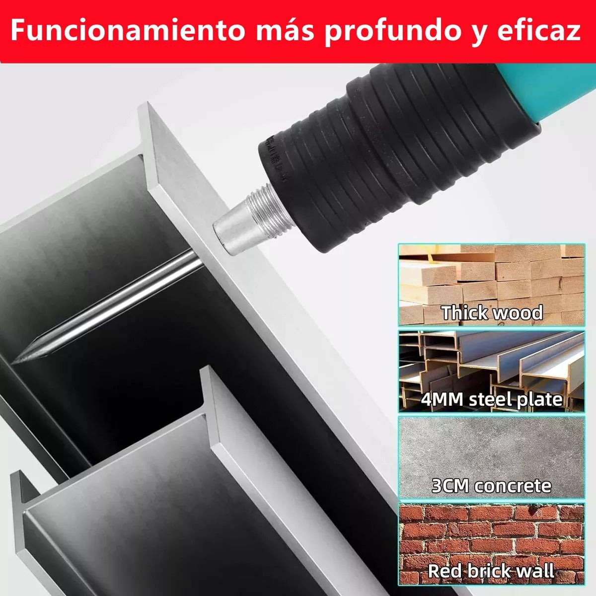 Pistola de Clavos Avanzada – Baja Emisión de Ruido, Alta Eficiencia y Fácil Mantenimiento