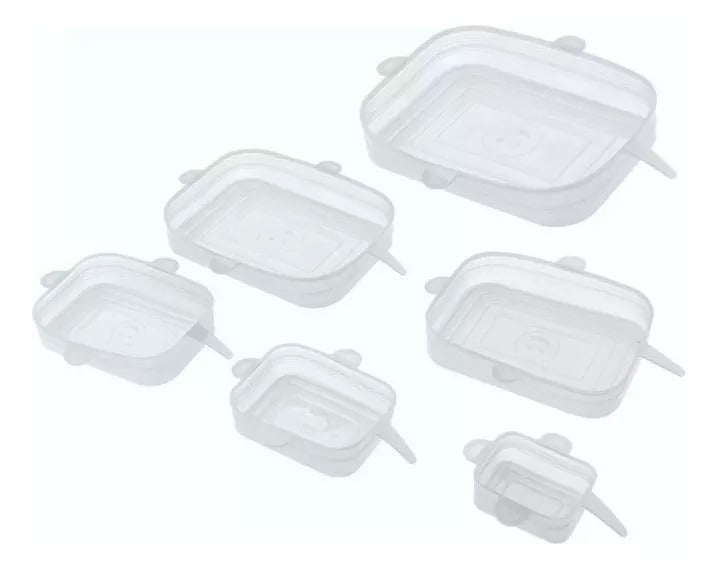 Juego de 6 Tapas de Silicona Adaptables