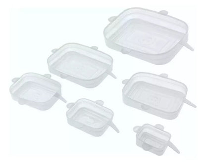 Juego de 6 Tapas de Silicona Adaptables