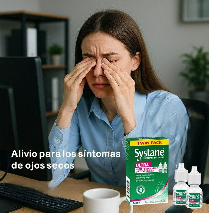 Gotas lubricantes para ojos secos con protección clínica prolongada