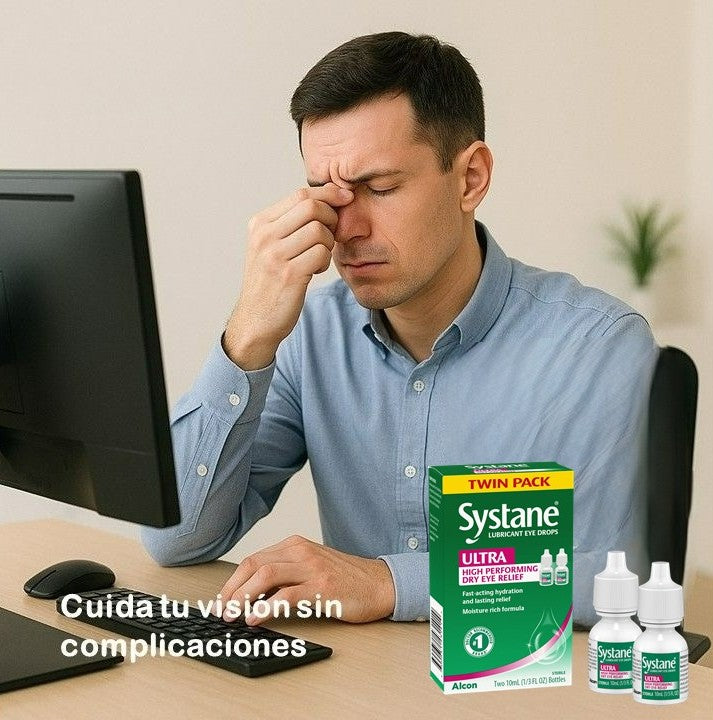 Gotas lubricantes para ojos secos con protección clínica prolongada