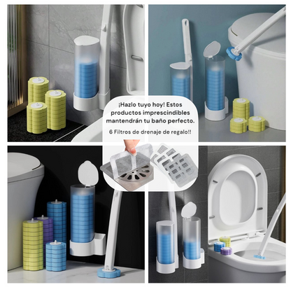 Set FreshClean: Cepillo para Inodoro + Filtro de Cabellos para Ducha