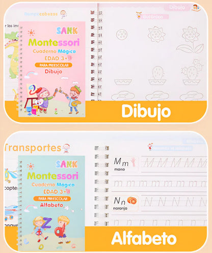 Cuaderno Mágico para Caligrafía 4 en 1