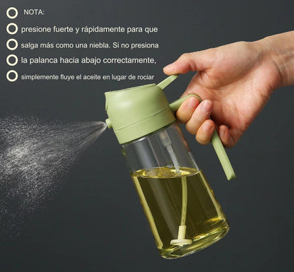 Pulverizador y Dispensador de Aceite de Vidrio 2 en 1 🔥