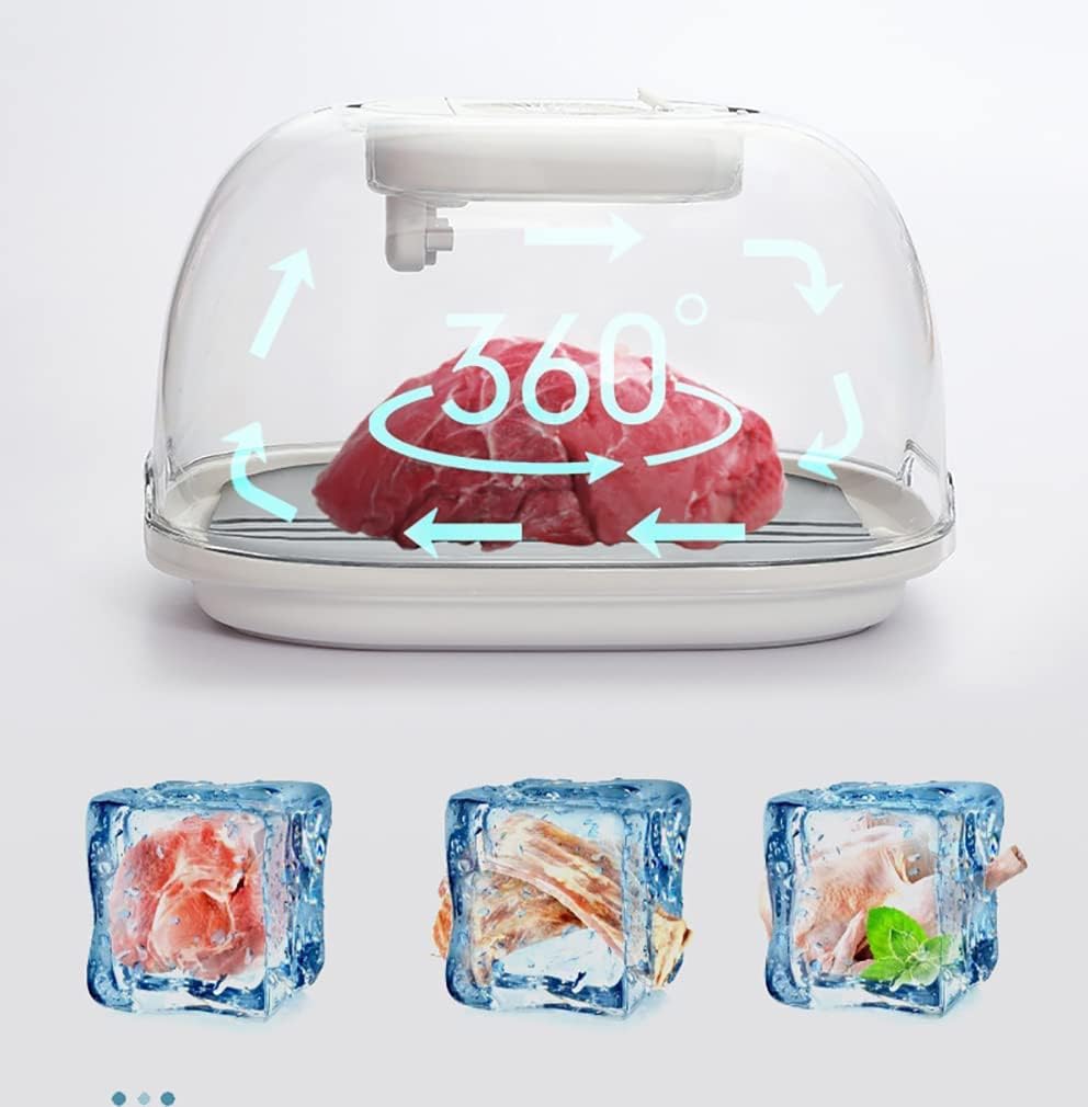 Bandeja de descongelación rápida con sistema ultrasónico 3D y bandeja de goteo