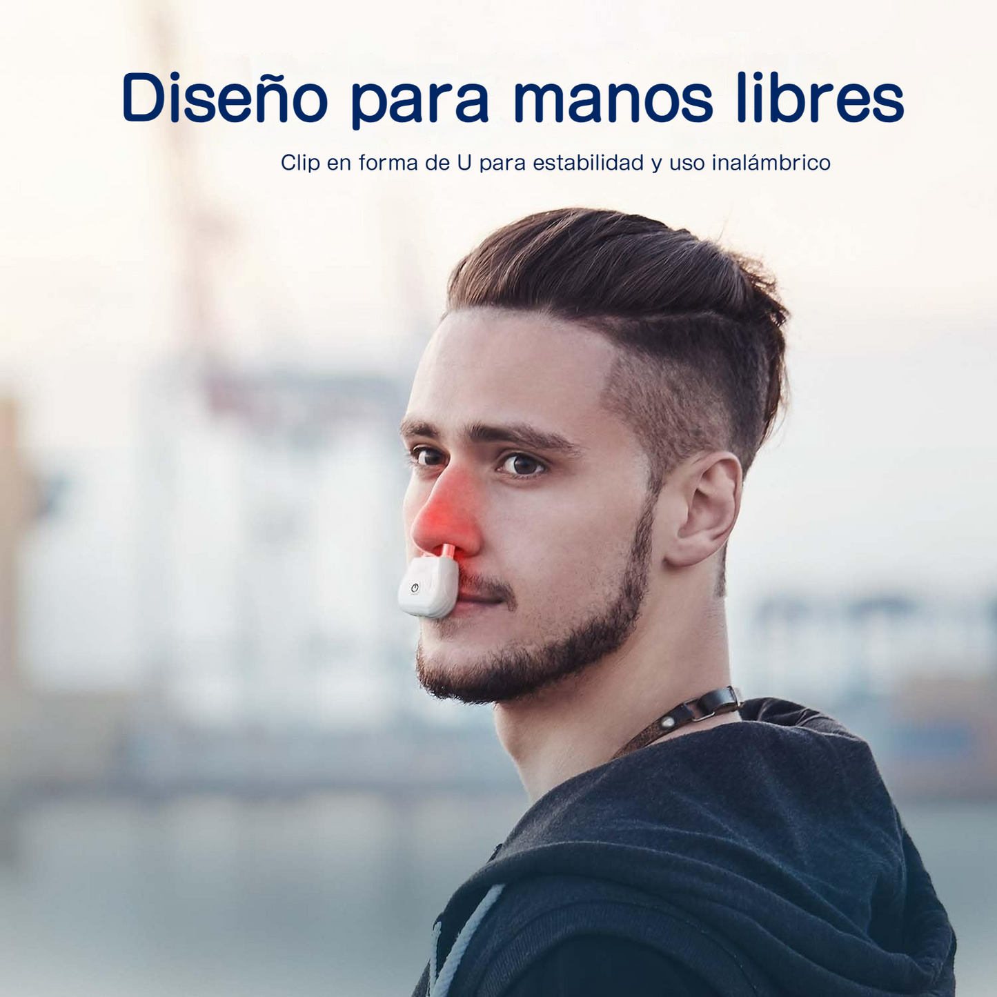 Dispositivo de terapia nasal con luz roja para bienestar respiratori