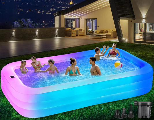 Piscina Inflable Solar con luces LED