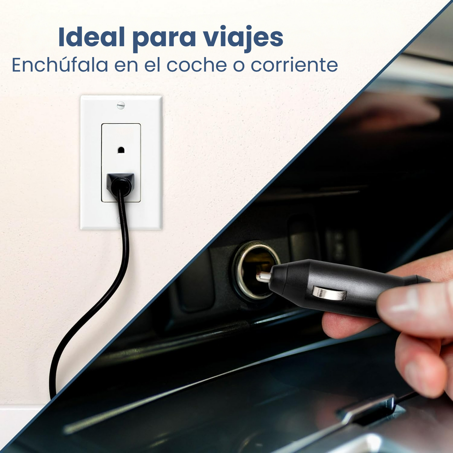 Nevera eléctrica portátil con función de calor y frío para coche y hogar