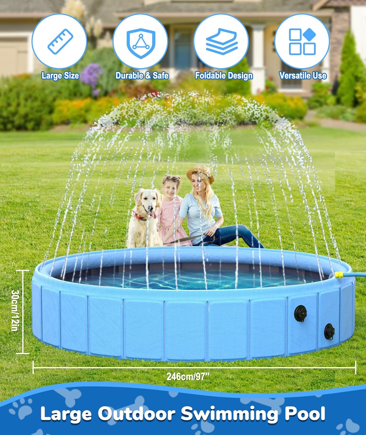 Piscina Plegable para Mascotas