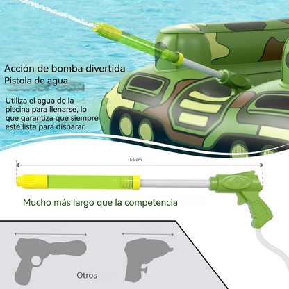 Flotador inflable con cañón de agua