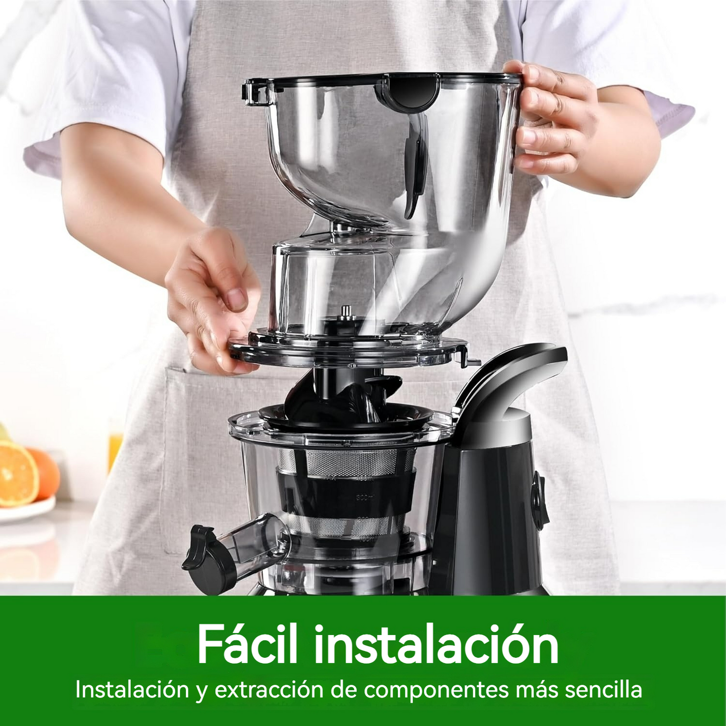 Exprimidor de prensado en frío para jugos nutritivos