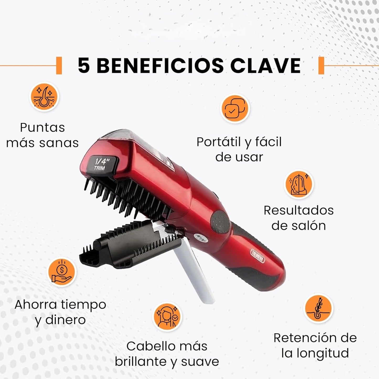 Cepillo Eléctrico Corta Puntas Abiertas