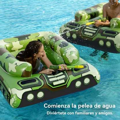 Flotador inflable con cañón de agua