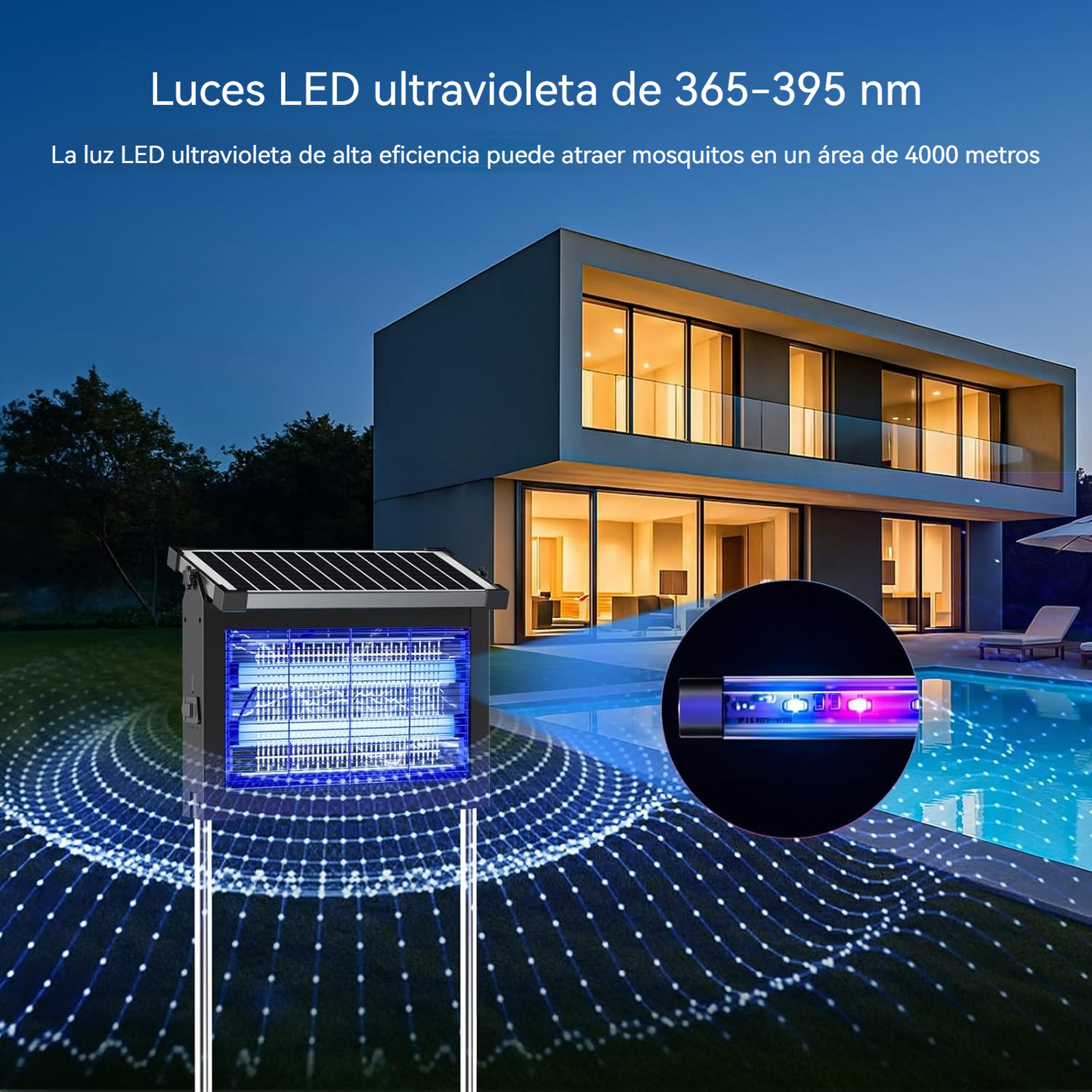 Lámpara Antimosquitos Solar Max