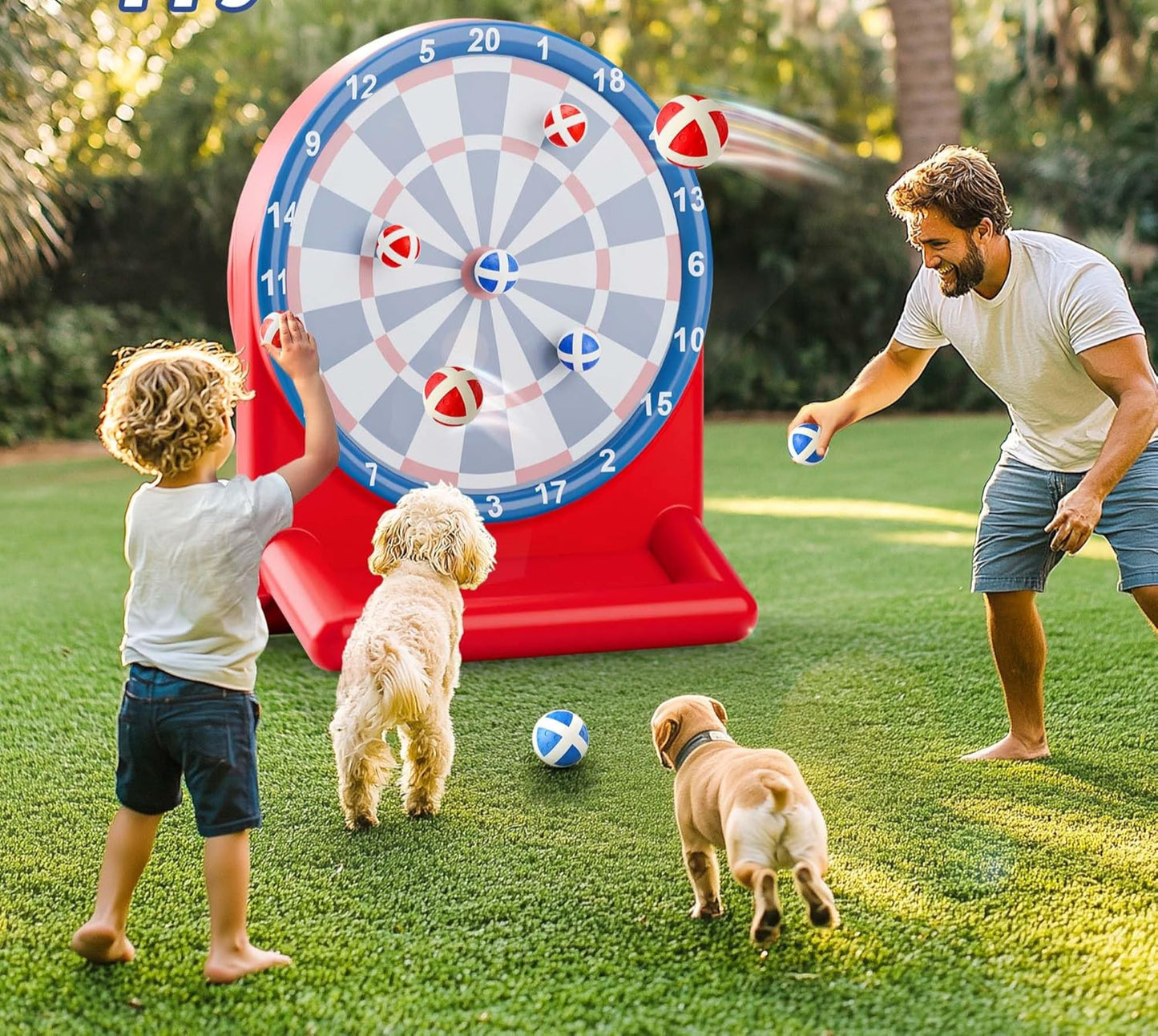 Juego de dardos inflable