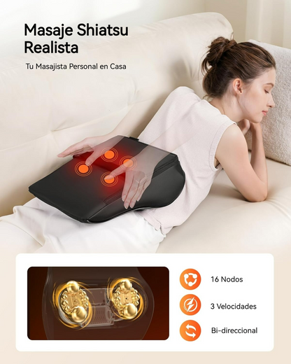 Almohada Masajeadora Shiatsu con Rotación 3D