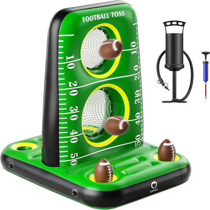 Juego inflable de fútbol para piscina con redes dobles y balones incluidos