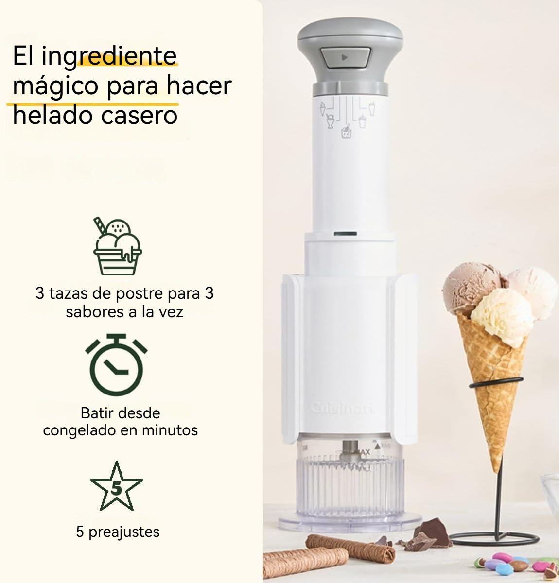 FrostBeam Trio™ – 3 postres helados, 1 dispositivo