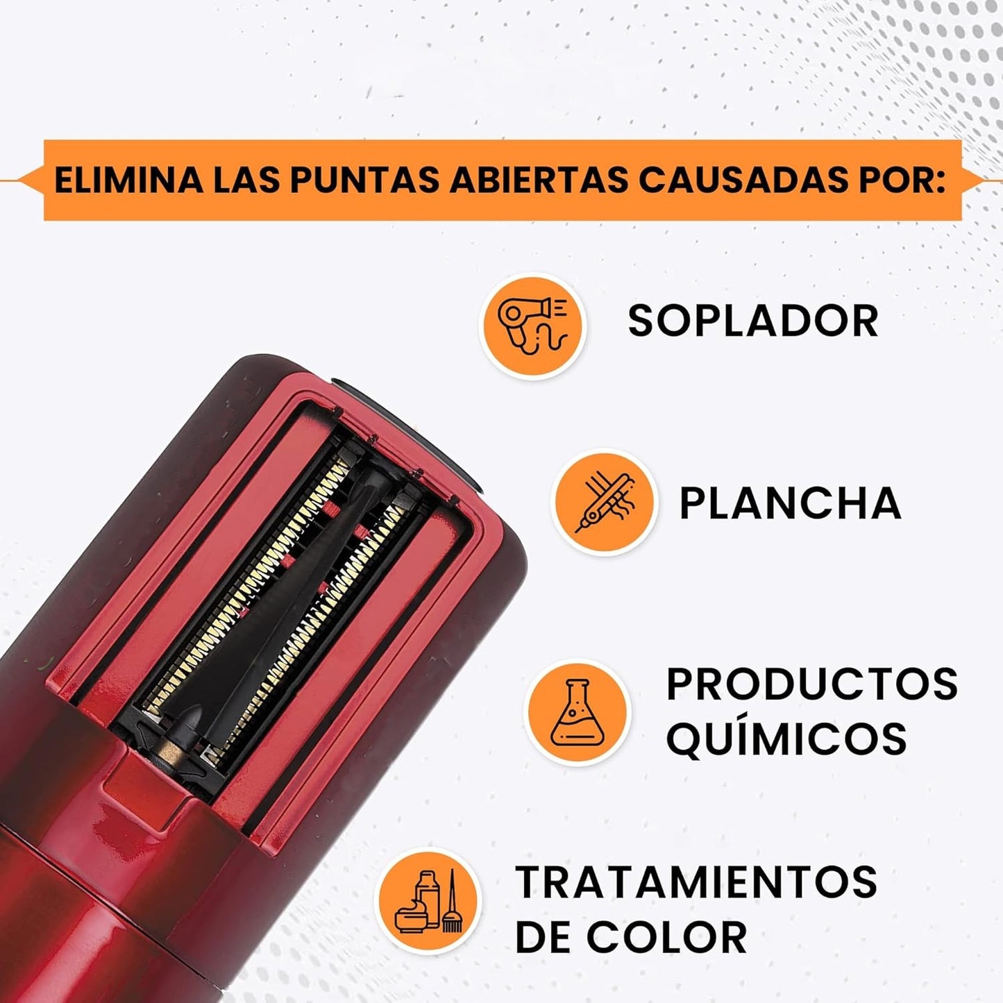 Cepillo Eléctrico Corta Puntas Abiertas