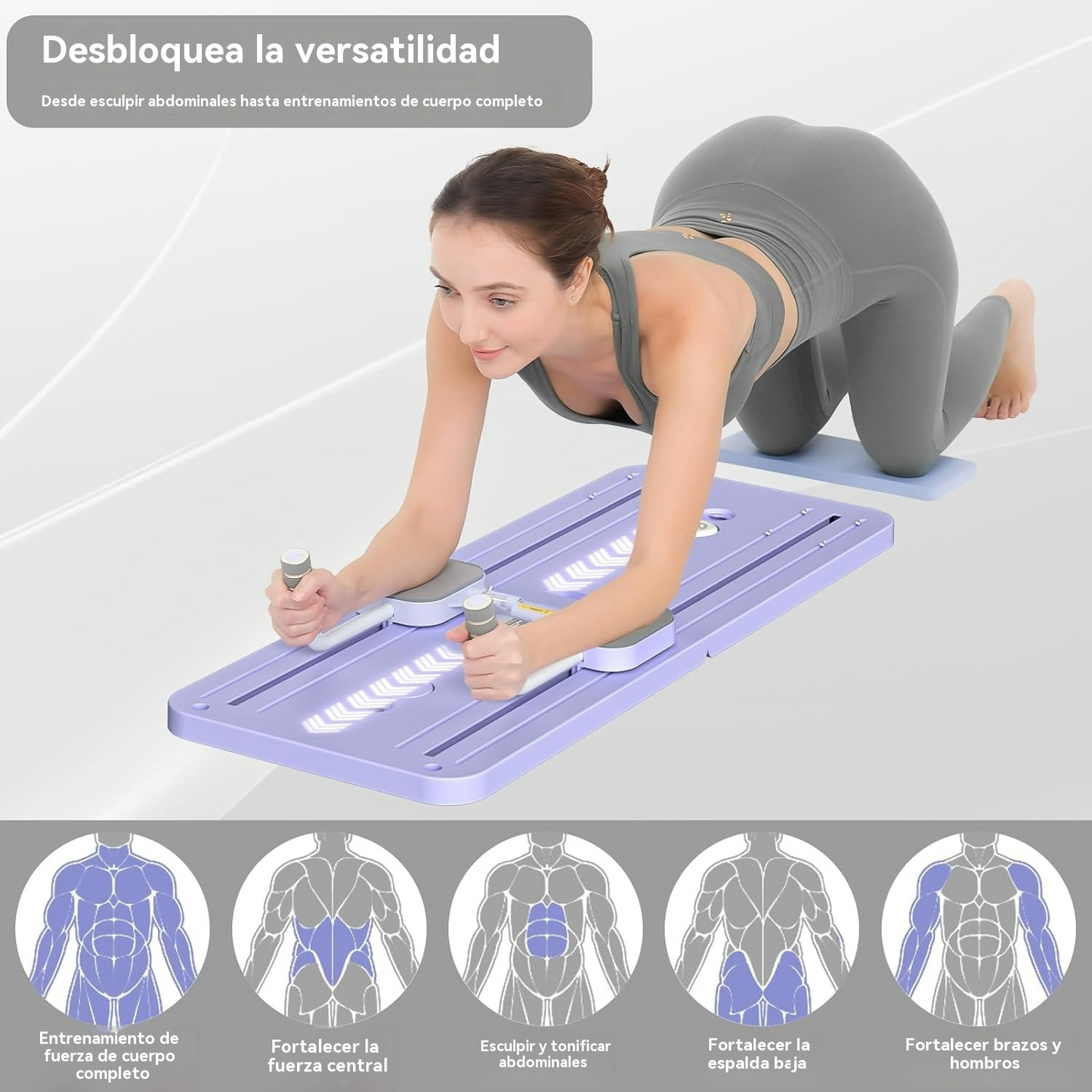 Tabla de entrenamiento multifunción con bandas de resistencia y temporizador inteligente