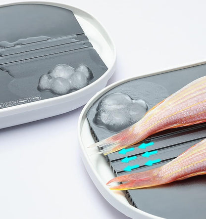 Bandeja de descongelación rápida con sistema ultrasónico 3D y bandeja de goteo
