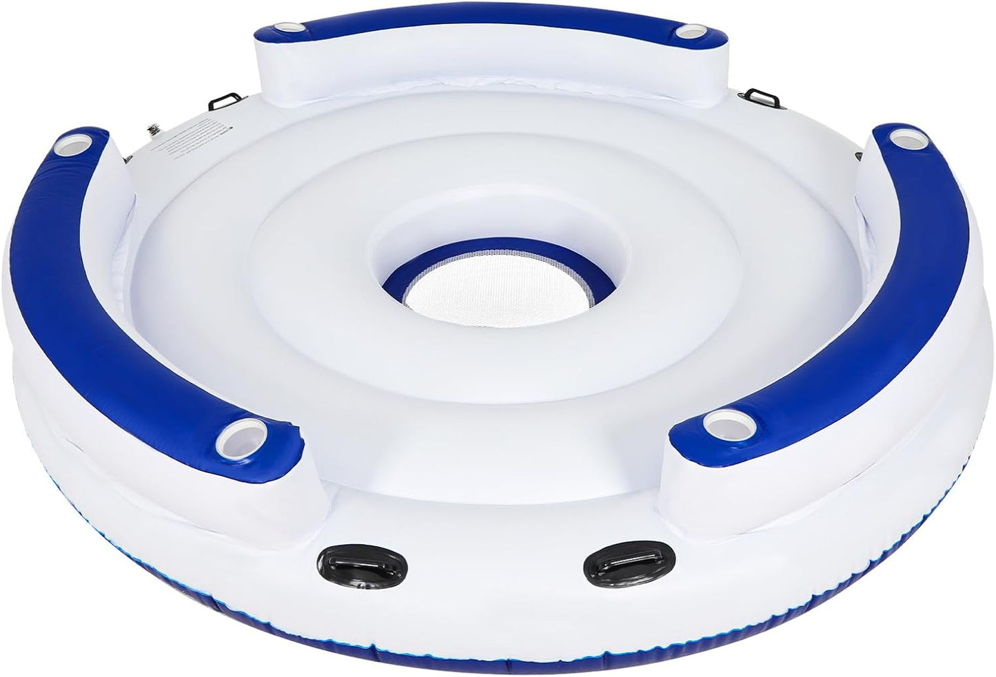 Isla flotante de dosel para piscina con soporte ergonómico y zona refrescante