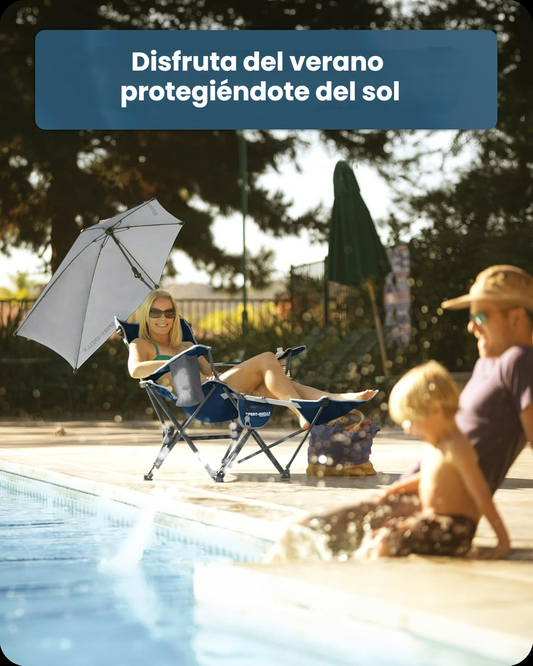 Silla de Playa con Parasol Relax Total - Todo en uno