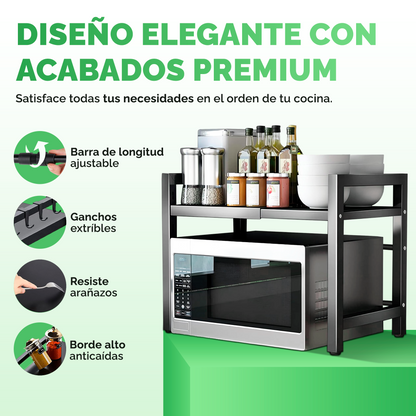 Estante Ajustable Telescópico para Cocina