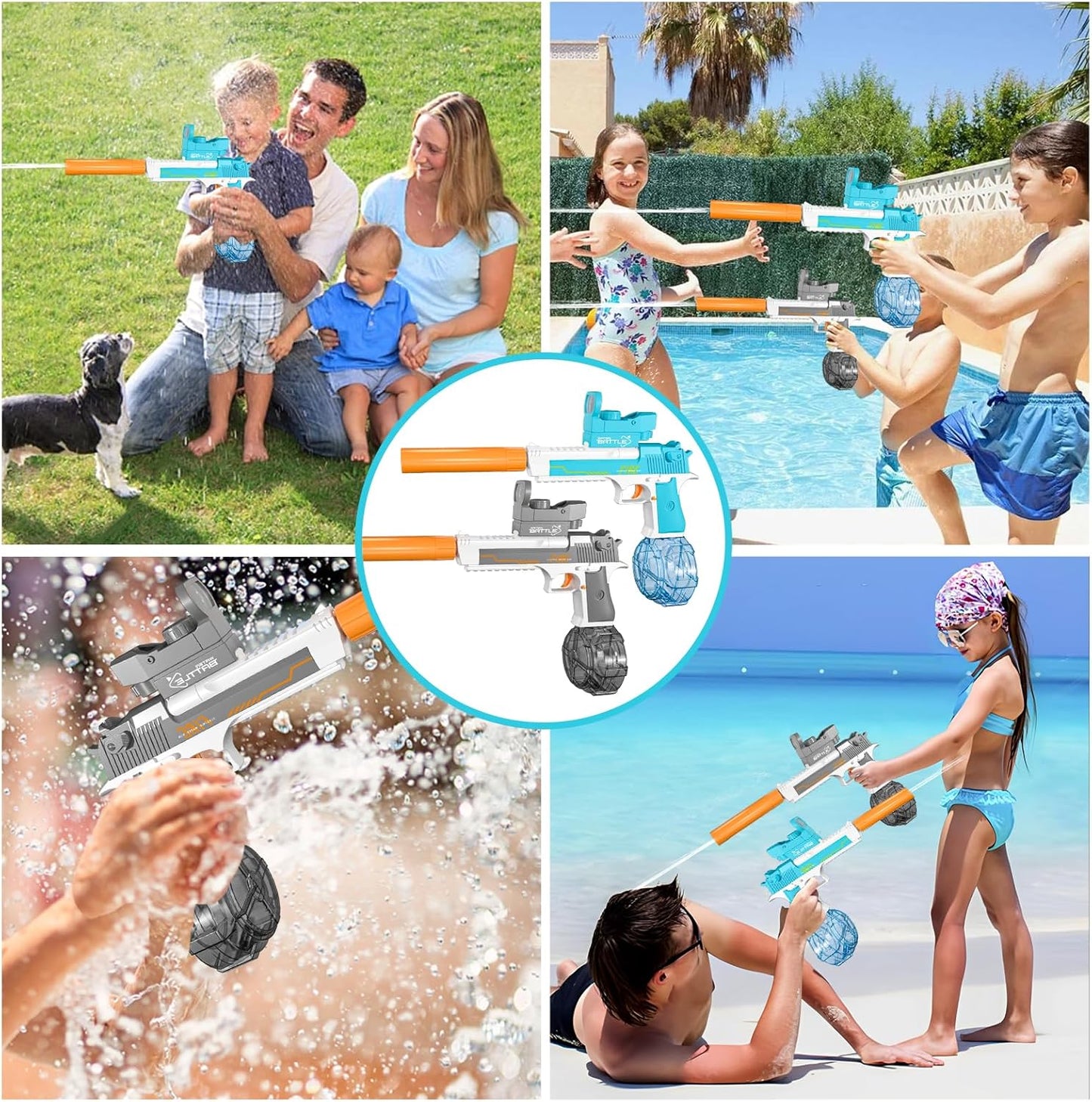 Pistola de agua eléctrica de fuego rápido